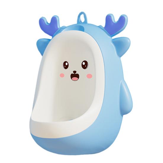 

Yousheng Boys Potty Training Urinal Cartoon Animal Shape Wall-Mounted Pee Trainer with Rotating Windmill Target Children Urinal A синий