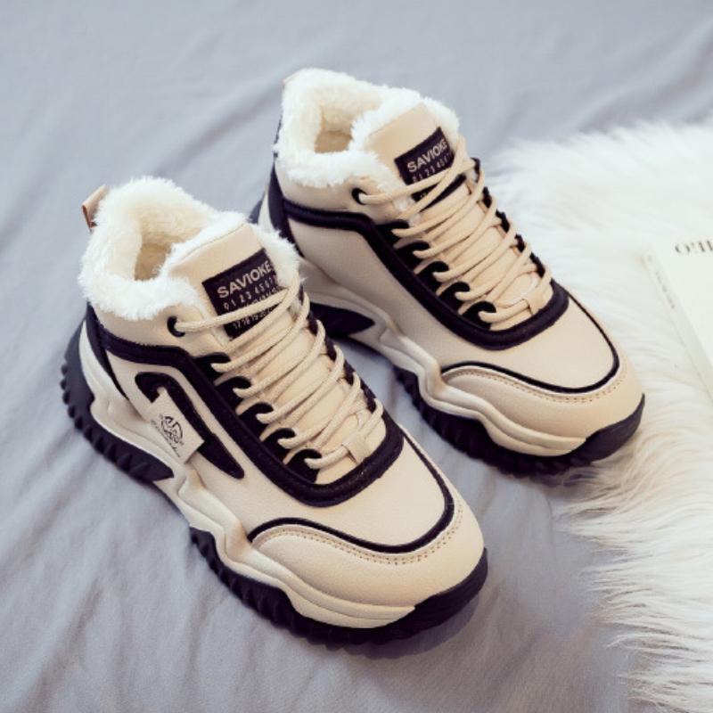 High Top Cotton Shoes for Women  Winter New Versatile Sports Vulcanized Casual Dad Shoes Platform Sneakers  De Mujer