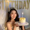 Happy Birthday Props Hairband for Adult Family Gathering Birthday Party Rhinestones Headband Photography Accessories