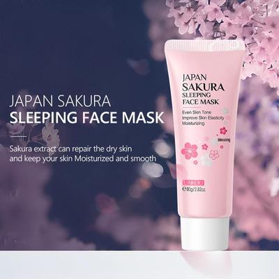 LAIKOU Sakura Feuchtigkeitsspendende No-Wash Nachtmaske 80g