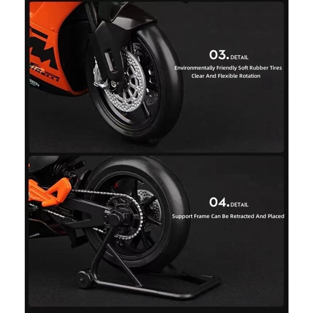 Welly 1/12 KTM RC 8C Alloy Race Motorcycle Model Diecasts Toy Simulation Metal Street Toys Car Collectibles Childrens Gifts