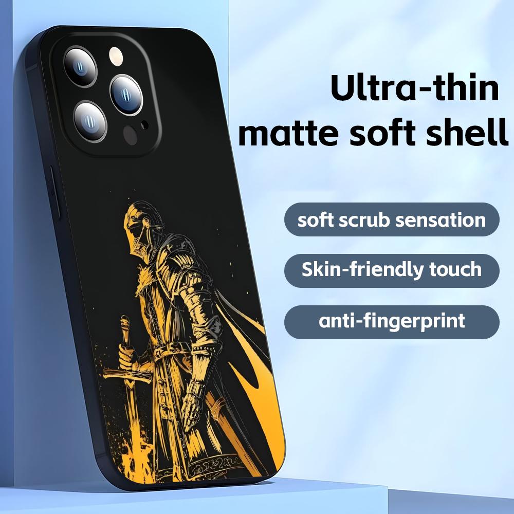 Classic game DARK SOULS Phone Case For iPhone17 16 16e 15 14 13 12 11 Plus Mini Pro Max Soft black Shockproof Cover