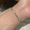 Cool Pull Temperament Winter Snowflake Exquisite Light Luxury Niche Design Zircon High-End Jewelry Adjustment Fashion Bracelet