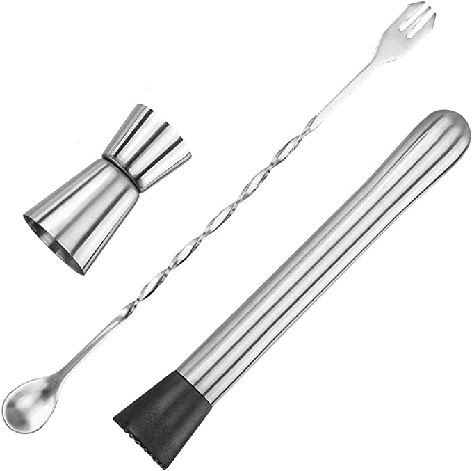 Nerezová ocelová mixérová tyčinka na koktejlové nápoje, míchací tyčinky, puddler, muddler, naběračka, míchadlo, tyčinky na chvilku, barové příslušenství