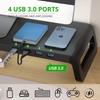 Monitor Stand Riser without or with USB3.0 Hub Computer Monitor Stands Desk Shelf PC Accessories Support Monitor Black
