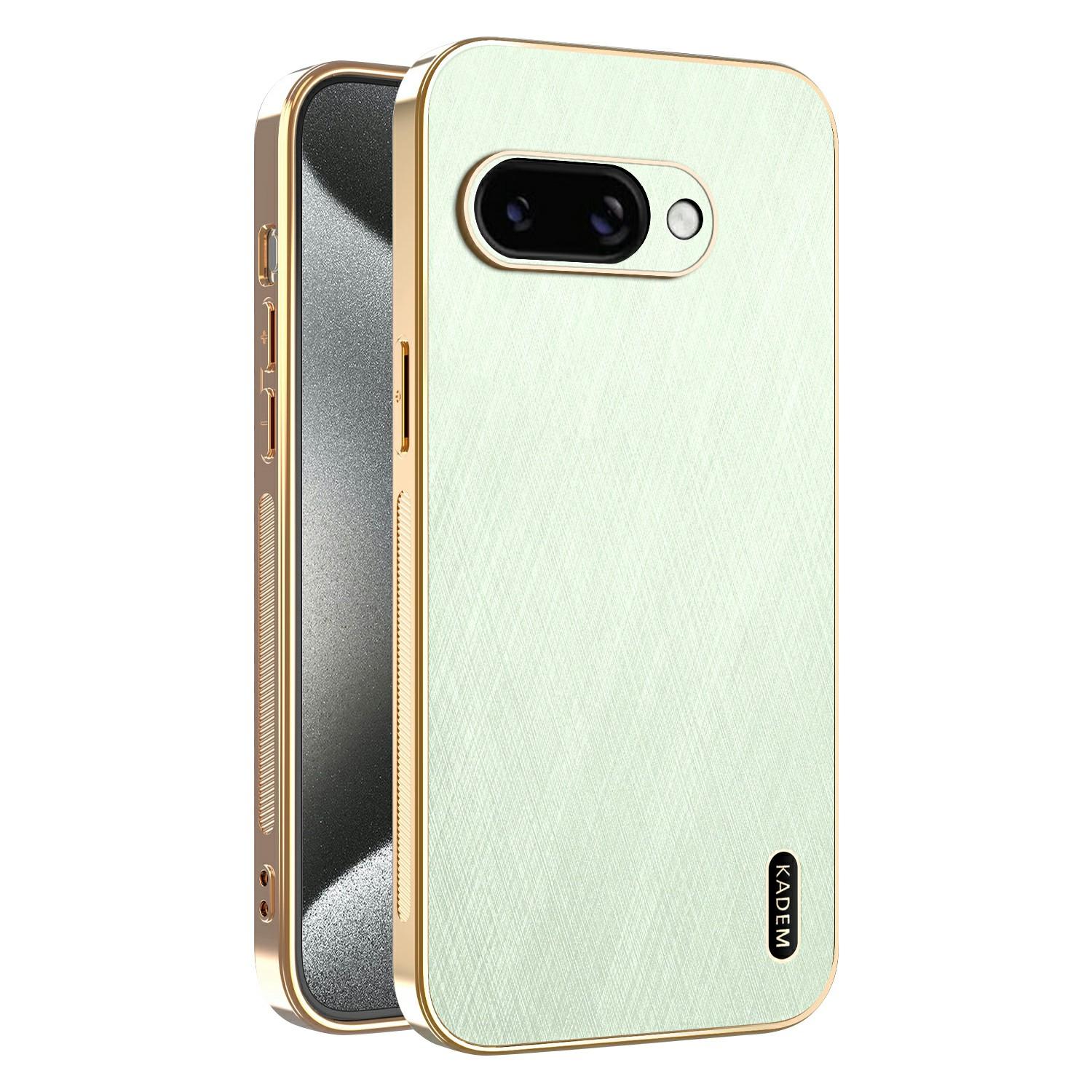 

KADEM Чехол для Google Pixel 9a Гальваническое покрытие Шелковистая текстура ПУ+ТПУ Задняя крышка телефона Green