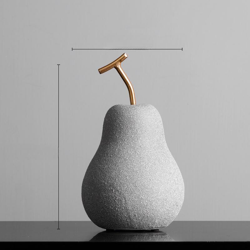 

Керамические фруктовые украшения в скандинавском стиле, креативные, современные, простые, для гостиной, прихожей, тумбы под телевизор, модель комнаты, домашнее мягкое украшение Pear large
