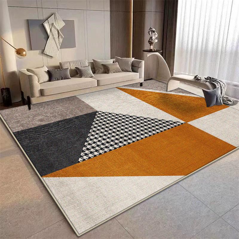 Geometric Orange Large Carpets for Living Room Light Luxury Home Sofa Soft Rug 200x300 Decoration Bedroom Children Non-slip Mat