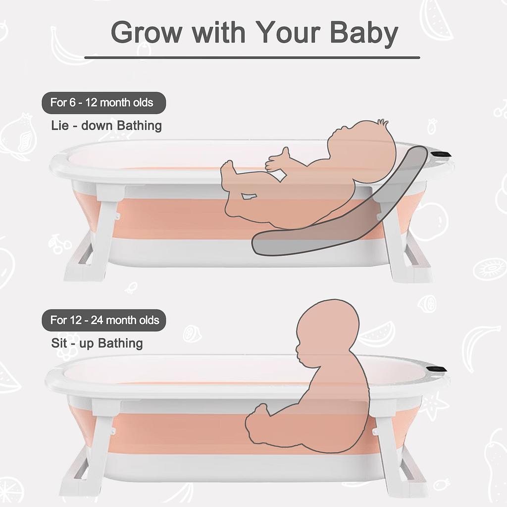 Newborn Collapsible Baby Bathtub Portable Travel Bathtub  Foldable Baby Bathtub Foldable Bath Basin Newborns For Baby 0-36 Month