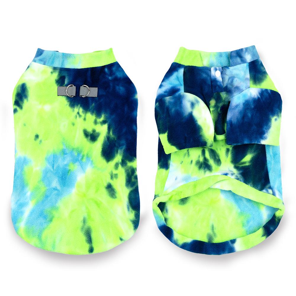

Tie-dye puppy dog clothes autumn and winter corgi than bear schnauzer small puppy two-legged pet supplies sweater XS