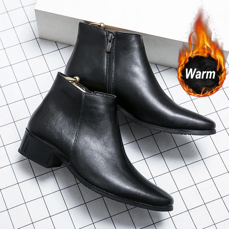 Genuine Leather Spring Designer Luxury Brand Dress Office Shoes For Men Chelsea Casual Boots Retro Couple Ankle Boot Footwear