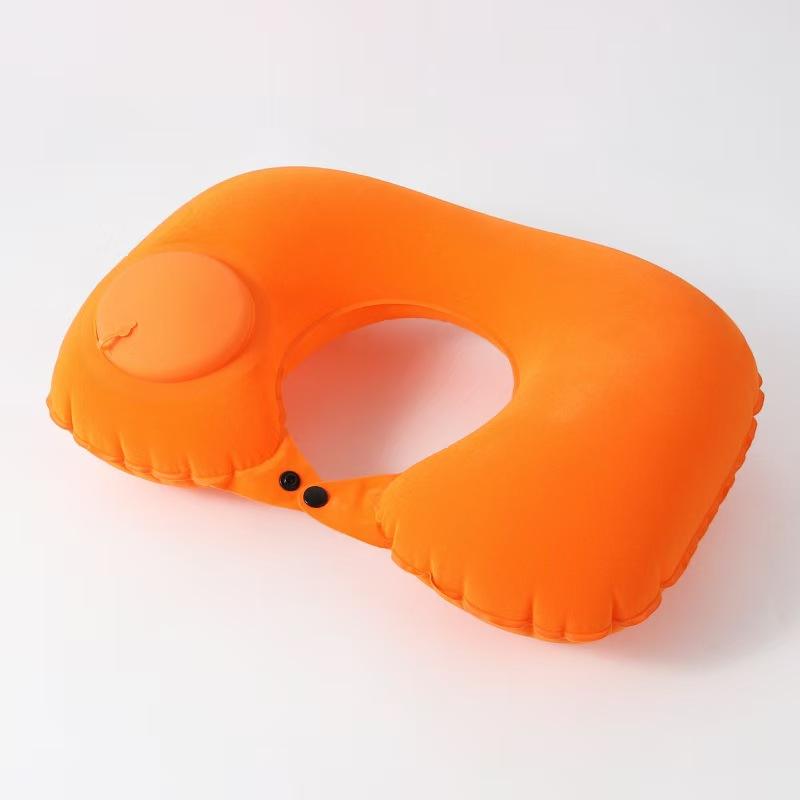 Otomatik Şişirilebilir Boyun Yastığı U Şeklinde Katlanabilir Floklu Yastıklar Ofis Uyku Yastığı Taşınabilir Seyahat Uyku Yastığı Araba İçin