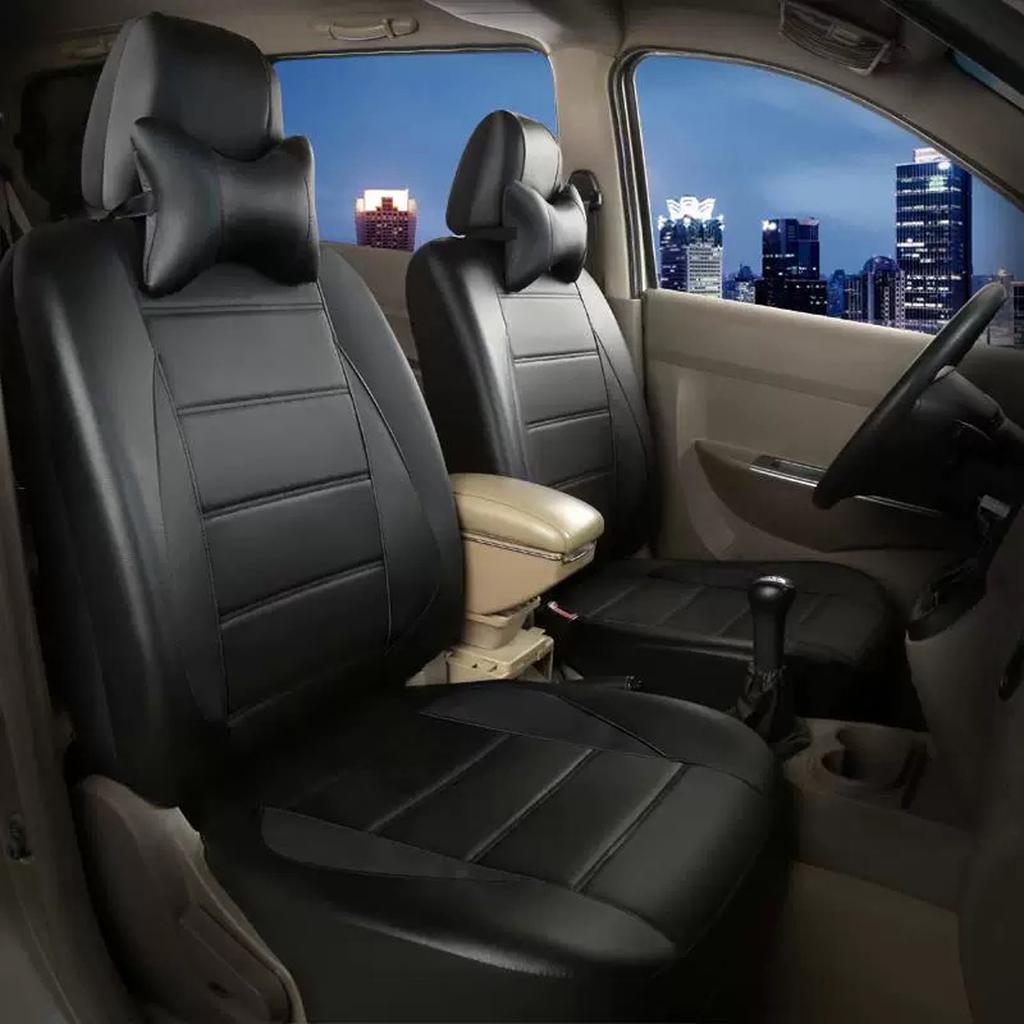 Universal Car Seat Covers, 9PCS PU Leather Front and Rear Seat Protectors, Full Set Auto Seat Covers, Front Seats