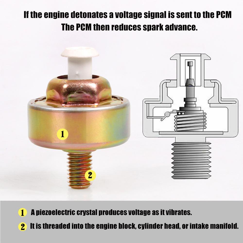 OEM 12589867 Dual Knock Sensor with Wiring Harness - Direct Fit for Chevy LS1 LS6 LQ9 4.8L 5.3L 6.0L Engines