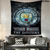 Custom Man City Wall Hanging Printed Fabric Blanket Decorative Tapestries for Bedroom Living Room Home Decor