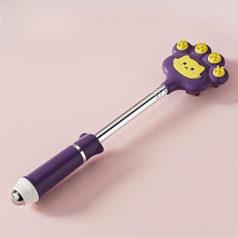 

2 Colors Optional Retractable Back Scratcher Scratcher Massage Stick Massage Hammer Scratching Tool фіолетовий