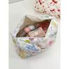 1Pc Colorful Marine Life Pattern Quilting Cosmetic Bag, Cosmetic Pouch, Makeup Bag Large Capacity Kawaii Toiletries Bag Travel Toiletry Organizer