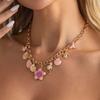 Ingemark Raffinato Ciondolo Stella Marina Fiore Rosa Conchiglia Collana Girocollo da Donna Estate Spiaggia Catena Regolabile Gioielli per Feste Regali