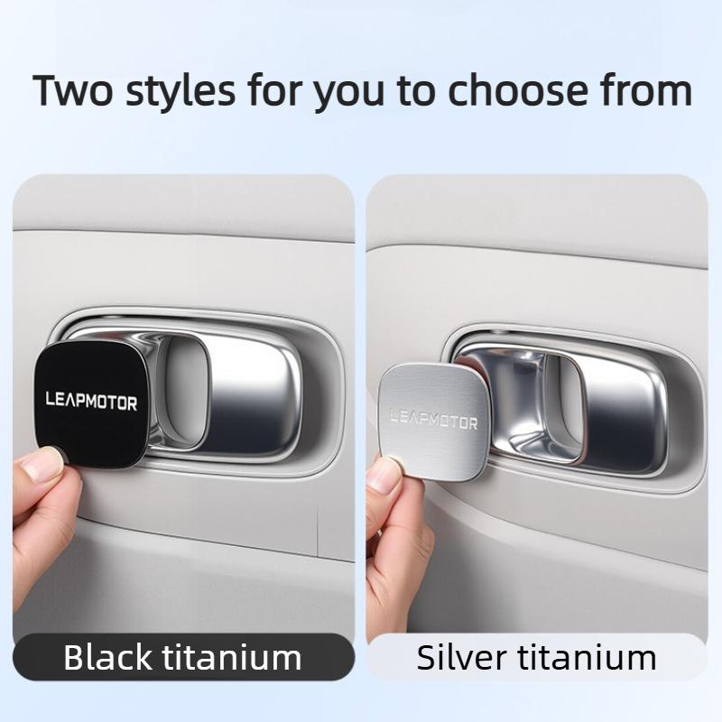 For Leapmotor B10 B01 Inner Door Bowl Sticker Handle Protective Sticker Stainless Steel Decorative Car Accessories