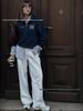 2026 Women's Retro American-Style Half-Zip Lapel Hoodie – Thickened for Autumn/Winter