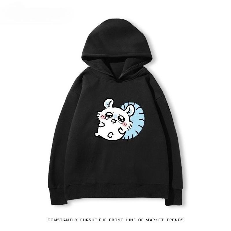 Autumn Winter Chiikawa Super Cute Momonga Printed Hoodies Casual Warm Sports Long Sleeved Children's Boy and Girl Kids Unisex Hooded Sweatshirts