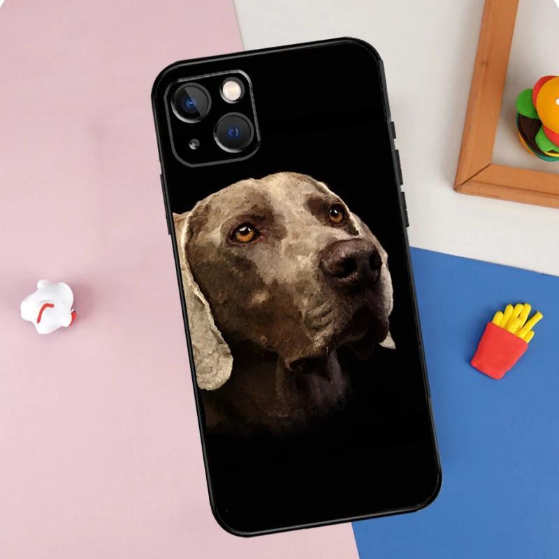 Apple Iphone15 Mobile Phone Case, Weimar Dog Mobile Phone Case, Painted Anti-Drop, Huawei Anti-Drop Mobile Phone Case.