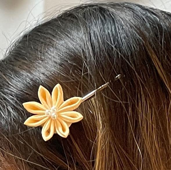 Hairpin Tsumami-zaiku em-132 (Yellow)