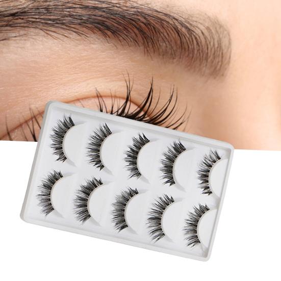 Falsche Wimpern Leicht zu tragen Natürlicher Look Synthetische Faser Damen Falsche Wimpern für Make-up