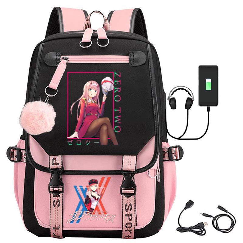 Large Capacity Schoolbag with Shoulder Strap; Student Three-piece Pencil Case Set