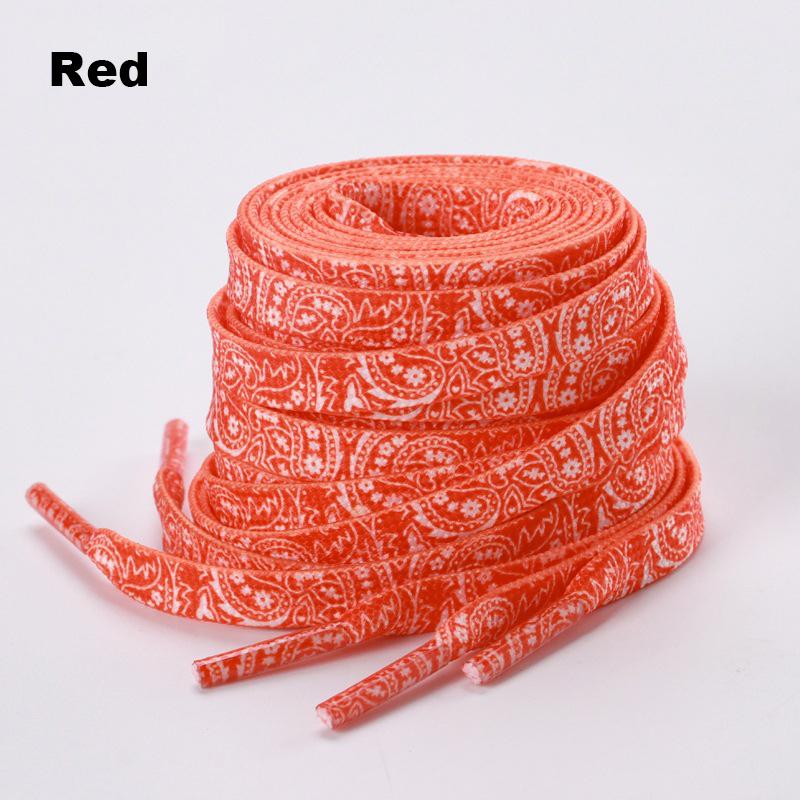 1 Pair Color Cashew Flower Shoelace Flat Shoelaces for Sneakers Creative Gradient Colorful Shoe Laces Men and Women for AF1 AJ1