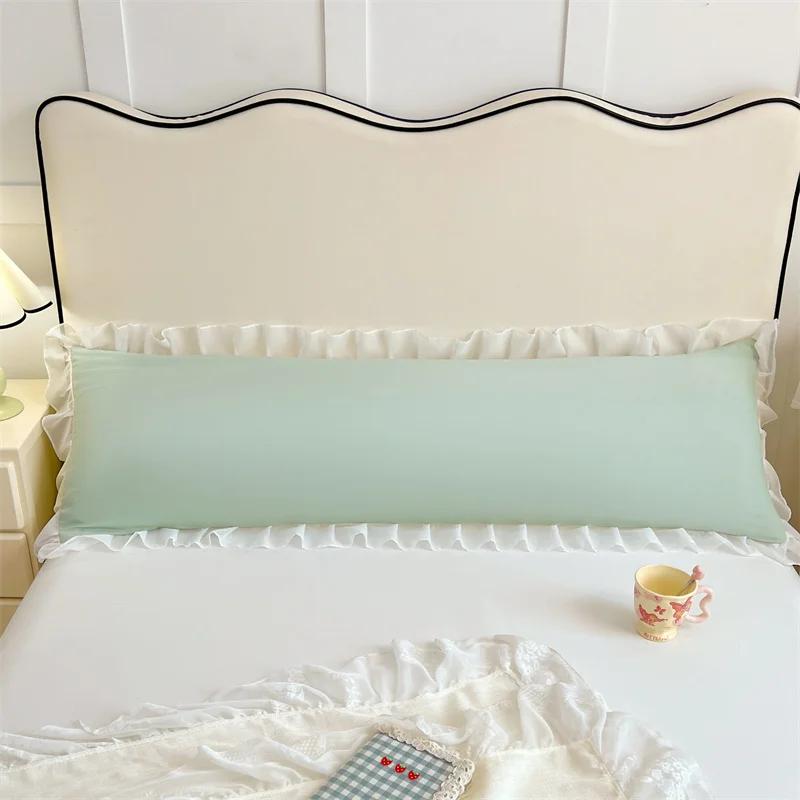 

One single double long pillowcase pillow cover for couples at home, extended 1.2m 1.51.8m pillowcase (without core) 48x120cm світло-зелений колір