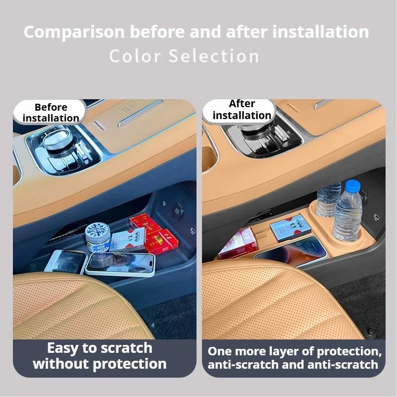 For Geely Galaxy Starship 7 EMi Car Center Console Silicone Pad Water Cup Storage Mat Organizer Storage Box Interior Accessorie