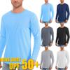 Men's Sun Protection T-shirts Summer UPF 50+ Long Sleeve Performance Quick Dry Breathable Hiking Fish T-shirts UV-Proof