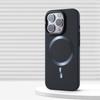 Luxury Alloy Lens Holder Slim Magnetic Hard Case For iPhone 16 15 Pro Max 14 13 For Magsafe Wireless Charge Solid Color Cover