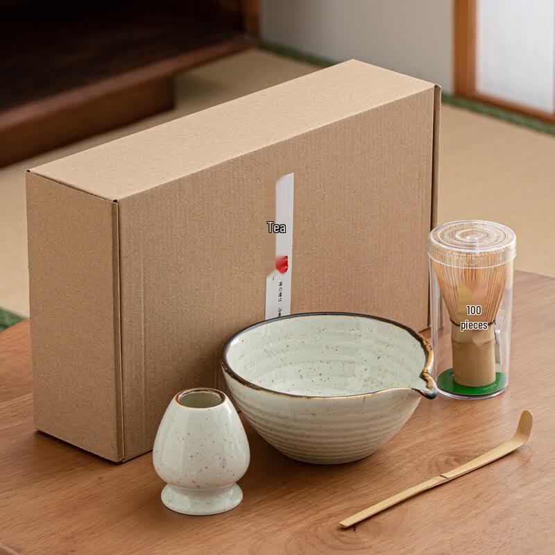 Traditional Ceramic Matcha Tea Ceremony Tool Set