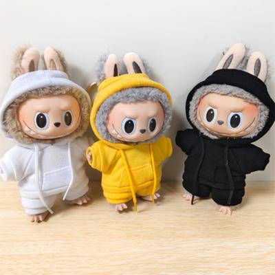 For 17cm Labubu Doll Clothes Fashion Clothes Hoodies Doll Clothes Color Match Hoodies Dolls Accessories Cute Decoration Little Cloths