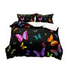 3D Butterfly, Digital Printing Student Dormitory Three-Piece Set, Bedding Sheets And Quilt Covers