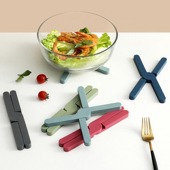 

3 шт., противоскользящий складной силиконовый коврик для стола, термостойкий коврик для горячих кастрюль, посуда, столешницы