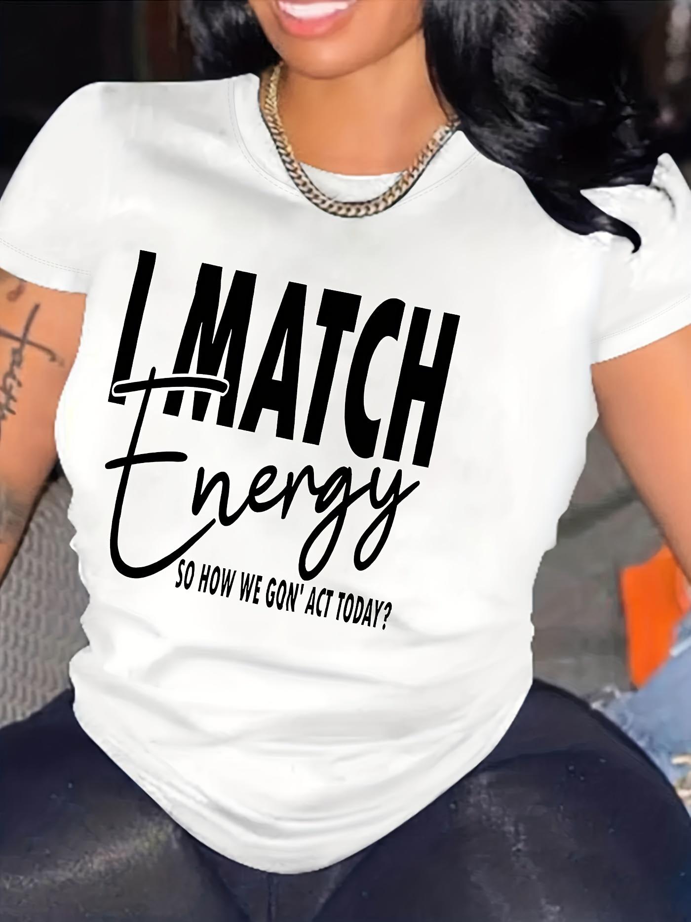 

Letter Print Tshirt Short Sleeve Crew Neck Casual Top For Summer Spring Unisexs Clothing S