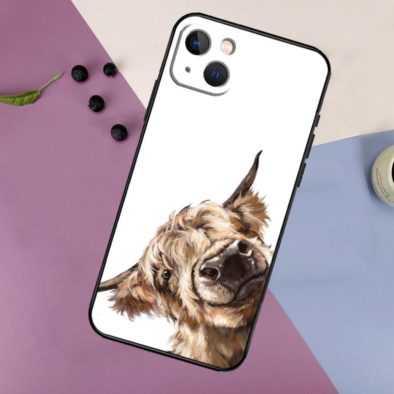 Highland Cows Phone Case For iPhone 11 12 13 14 16 15 Pro Max Mini 7 8 Plus X XR XS Max Bumper Cases Cover