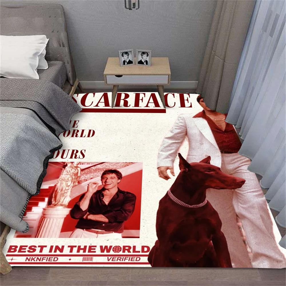 ELedvb Scarface Tony Printed Carpet for Home Living Room Decor Bedroom Sofa Floor Decorative Rugs Washable Area Mat Large Size