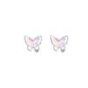 Gradually change blue and pink butterfly stud earrings female super fairy temperament girl heart sweet earrings personalized new earrings