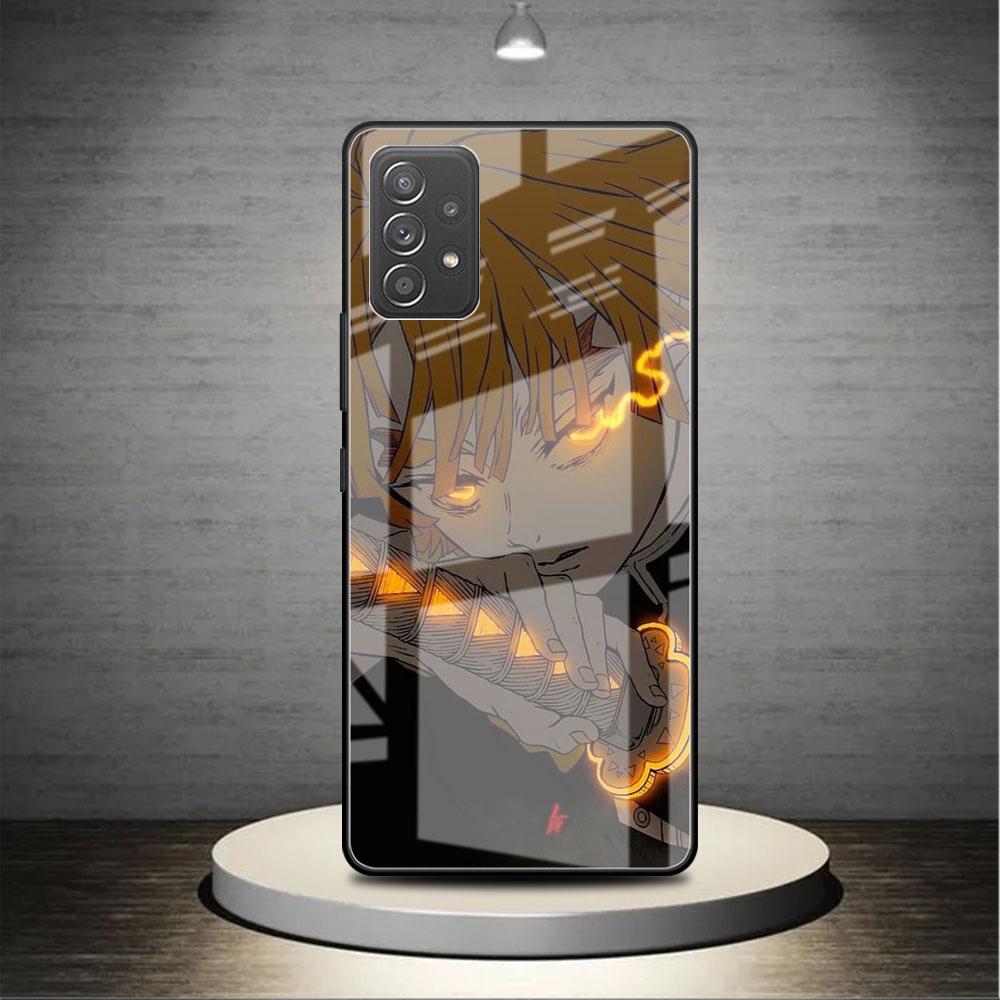 Glashülle für Samsung Galaxy A52 A71 A50 A51 A70 A21s A31 A72 A10 A12 A30 A22 5G Handyhülle Anime Dämon Slayer