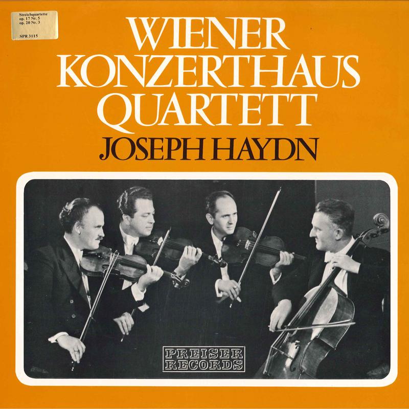 

LP Record WIENER KONZERTHAUS QUARTETT - Haydn/Streichquartette Op.17 Nr.5 & SPR3115 PREISTER Australia Classical Used