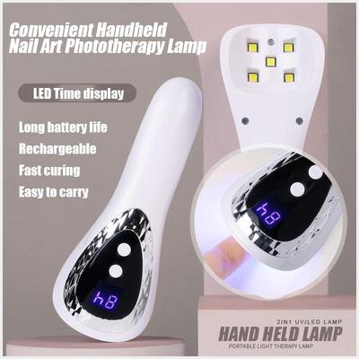1 Pcs Handheld Nail Drying Lamp UV LED Nail Lamp Rechargeable Mini LED UV Lamp Gel Nail Dryer MYY