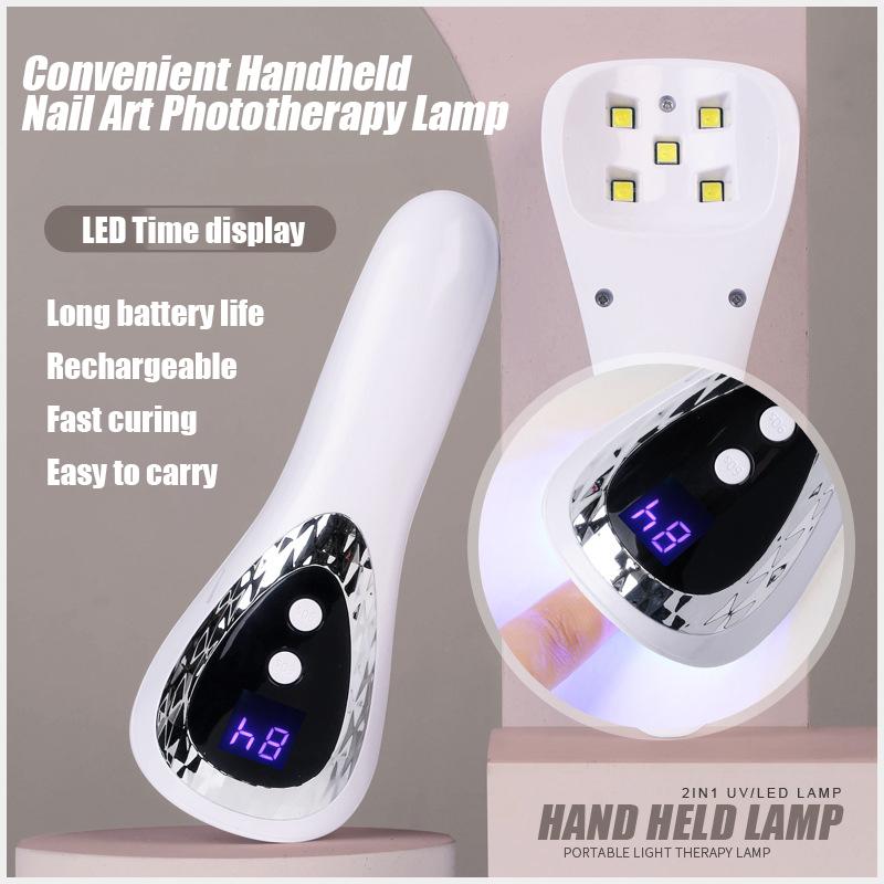 1 Stück Handheld-Nageltrocknungslampe UV-LED-Nagellampe Wiederaufladbare Mini-LED-UV-Lampe Gel-Nageltrockner MYY