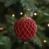 Christmas Tree Hanging Decoration Red Flocked Christmas Bell Xmas Tree Decorative Ornament Xmas New Year Decoration Supplies