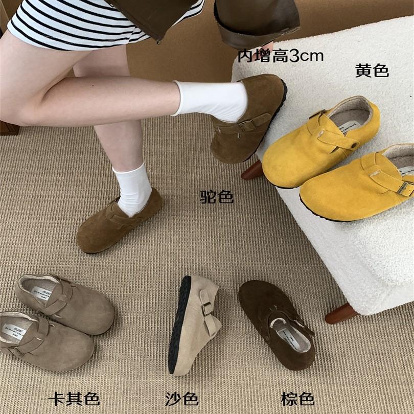 3CM Thick-soled Bag Head Half Slippers Women's Autumn New Mori Retro Lazy Soft Ugly Cute Shoes
