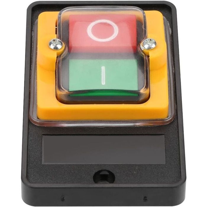 Commutateur à Bouton Poussoir, AC220V / 380V 10A Bouton Poussoir Étanche Interrupteur Sécurité Interrupteur à Bouton-Poussoir