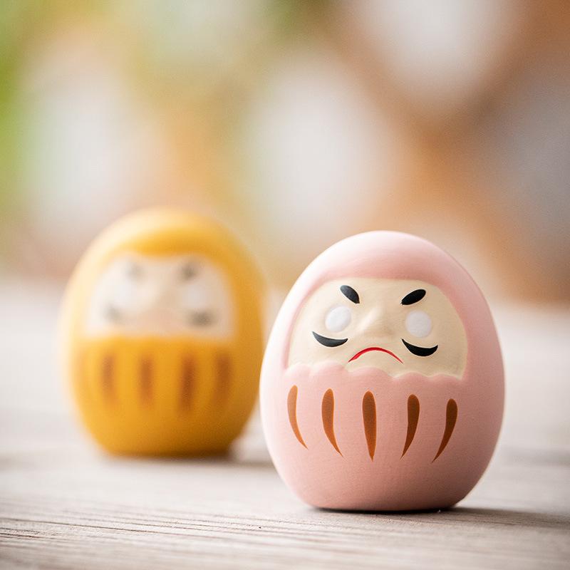 Japanische Keramik Daruma Statue Daruma Stehaufmännchen Handwerk Glücksbringer Ornament Landschaft Daruma Puppe Fengshui Heimdeko Geschenk